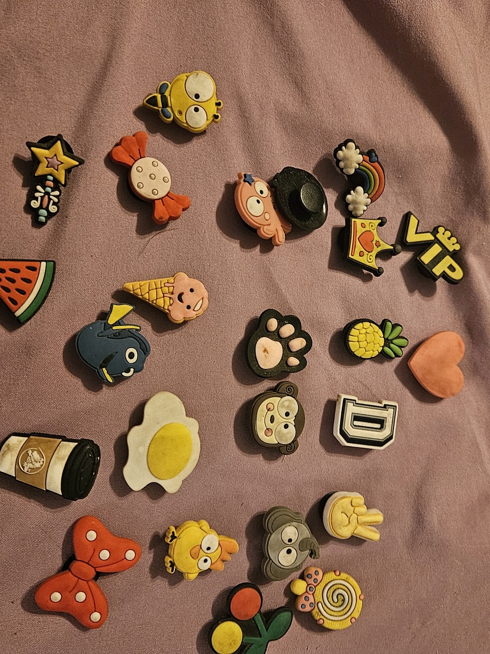 Crocs Assorted Kids Silicone Shoe Charms - Colorful Cartoon Mix